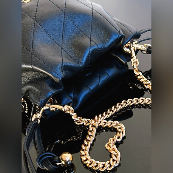 COACH Faye Mini Drawstring Bag With Quilting - Picture 9 of 15